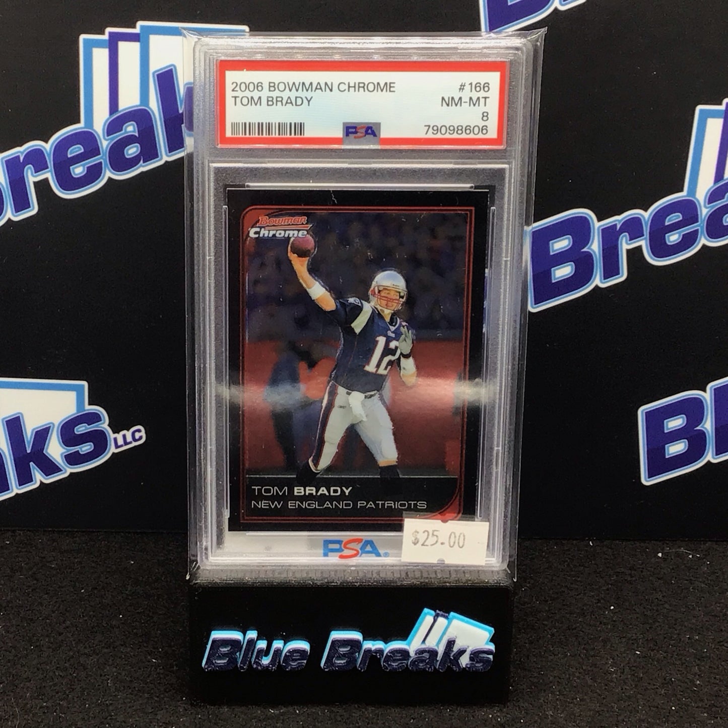 2006 Bowman Chrome Tom Brady #166 PSA 8 Patriots