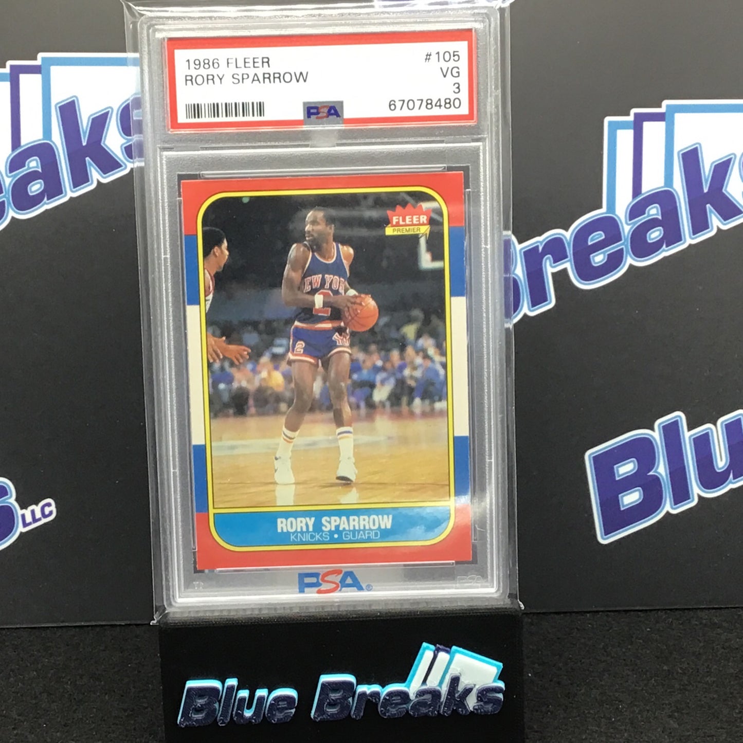 1986 Fleer - Rory Sparrow - Knicks - #105 - PSA 3