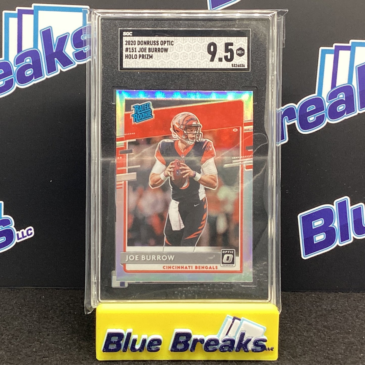 2020 Donruss Optic - #151 Joe Burrow Holo Prizm SGC 9.5