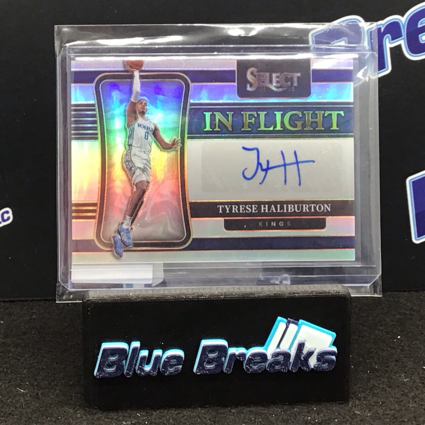 2021 Panini Select In Flight Tyrese Haliburton auto 082/249 #IF-THB Kings