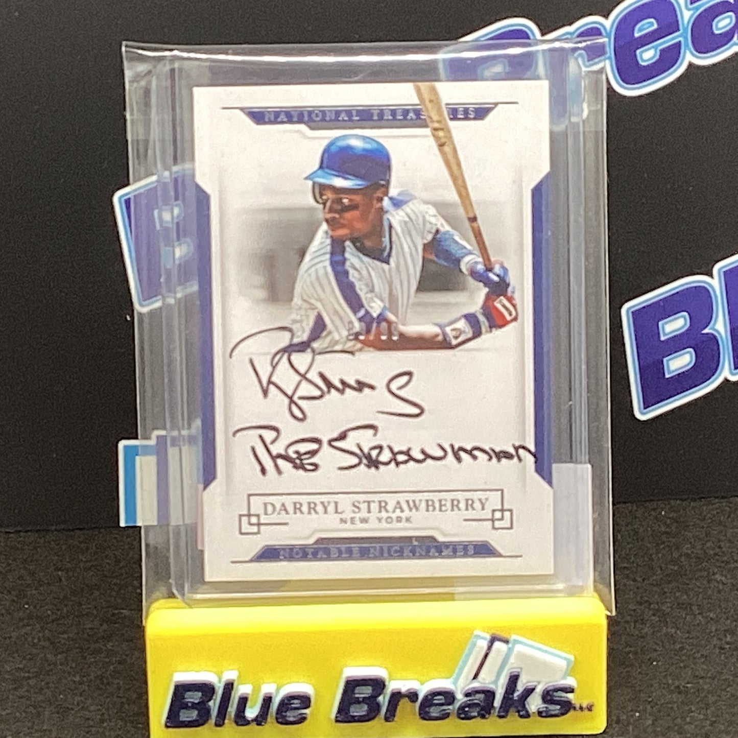 2017 Panini National Treasures Notable Nicknames Darryl Strawberry auto 89/99