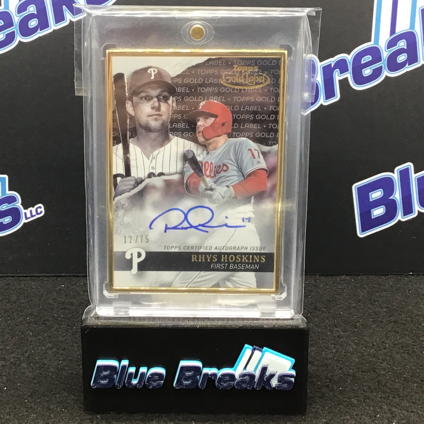 2020 Topps Gold Label - Rhys Hoskins - 12/75 - Auto - Philadelphia Phillies