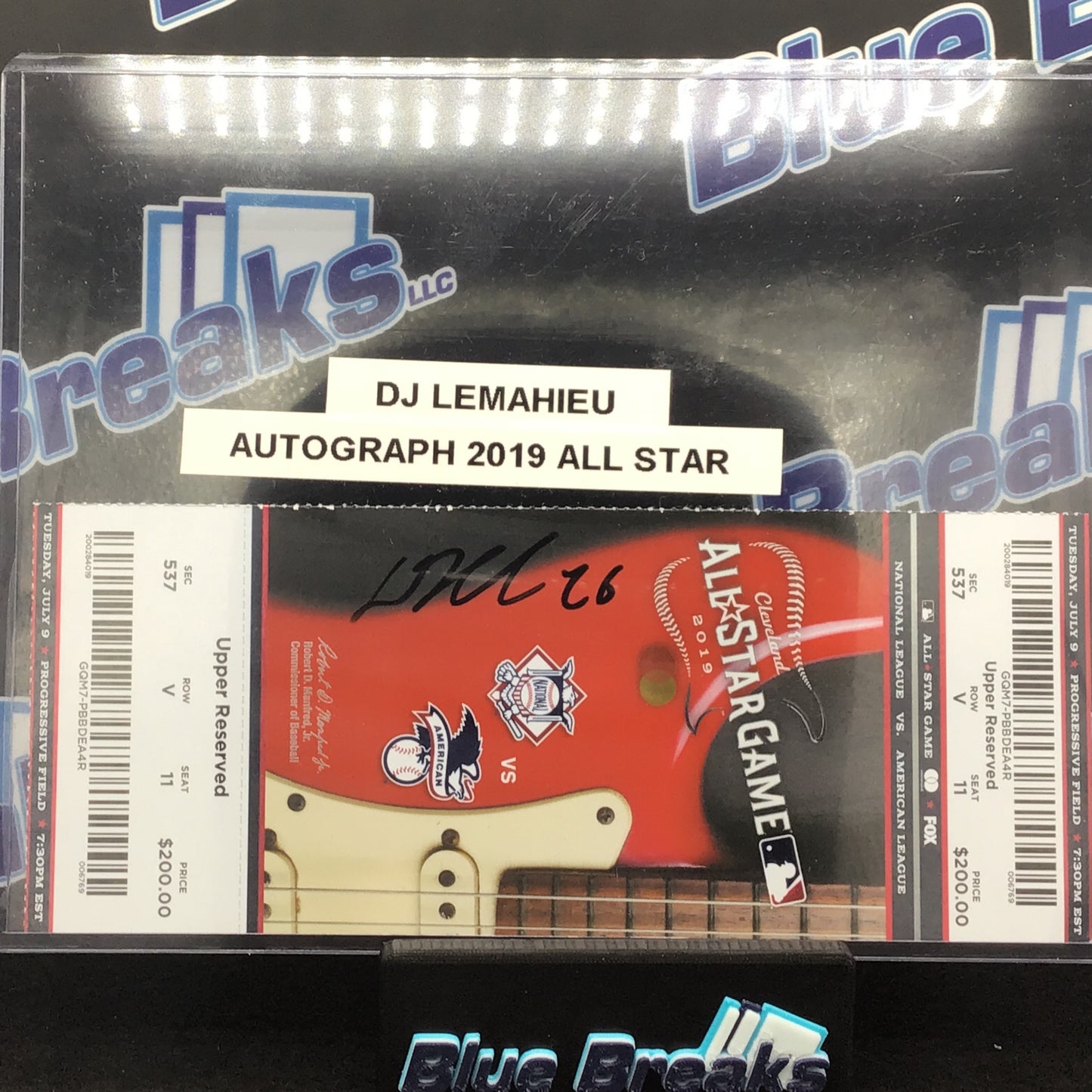 2019 All Star Game Ticket DJ LeMahieu auto Yankees