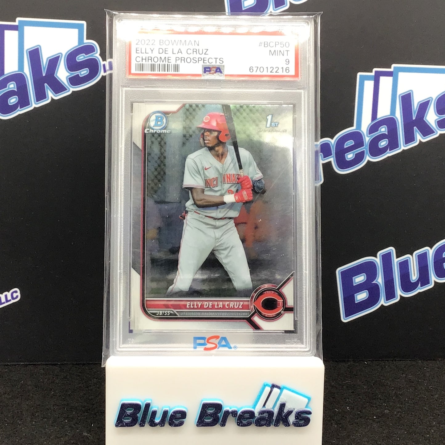 2022 Bowman - Elly De La Cruz - Chrome Prospects - #BCP50 - PSA 9 - Cincinnati Reds