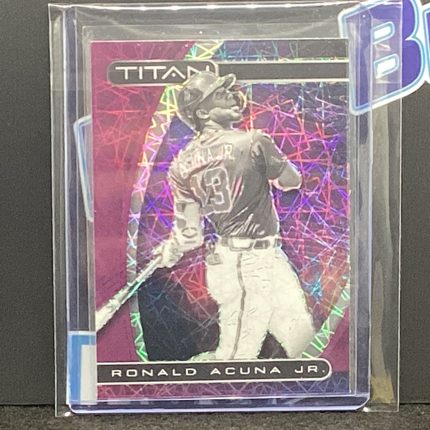 2021 Panini Chronicles Titan Pink Pulsar Ronald Acuna Jr 2