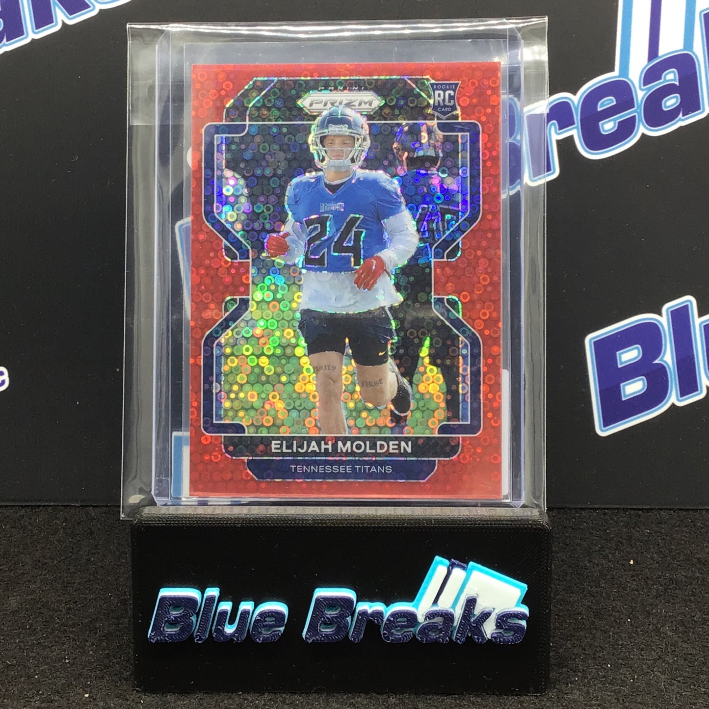 2021 Panini Prizm Red Disco Elijah Molden 22/50 RC #422 Titans