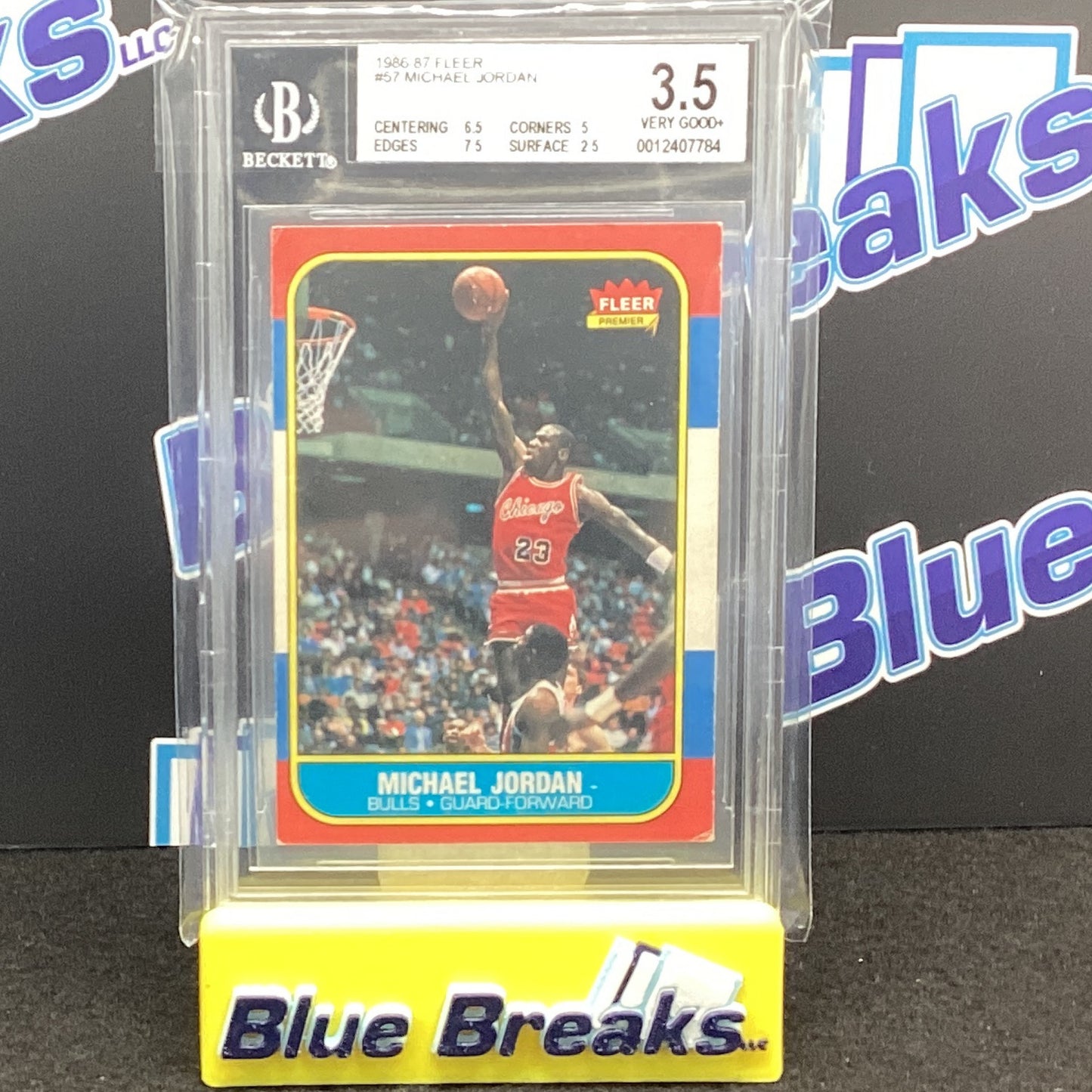 1986-87 Fleer Michael Jordan Beckett 3.5