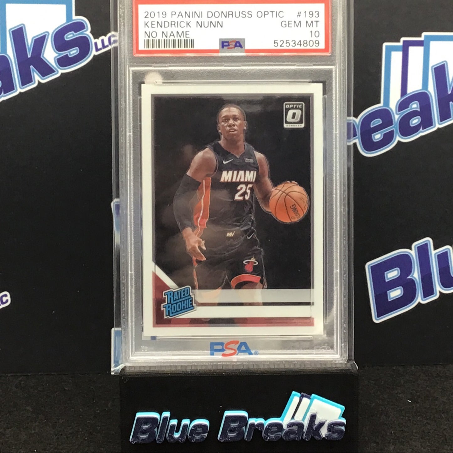 2019 Panini Donruss Optic No Name Kendrick Nunn #193 PSA 10 Heat