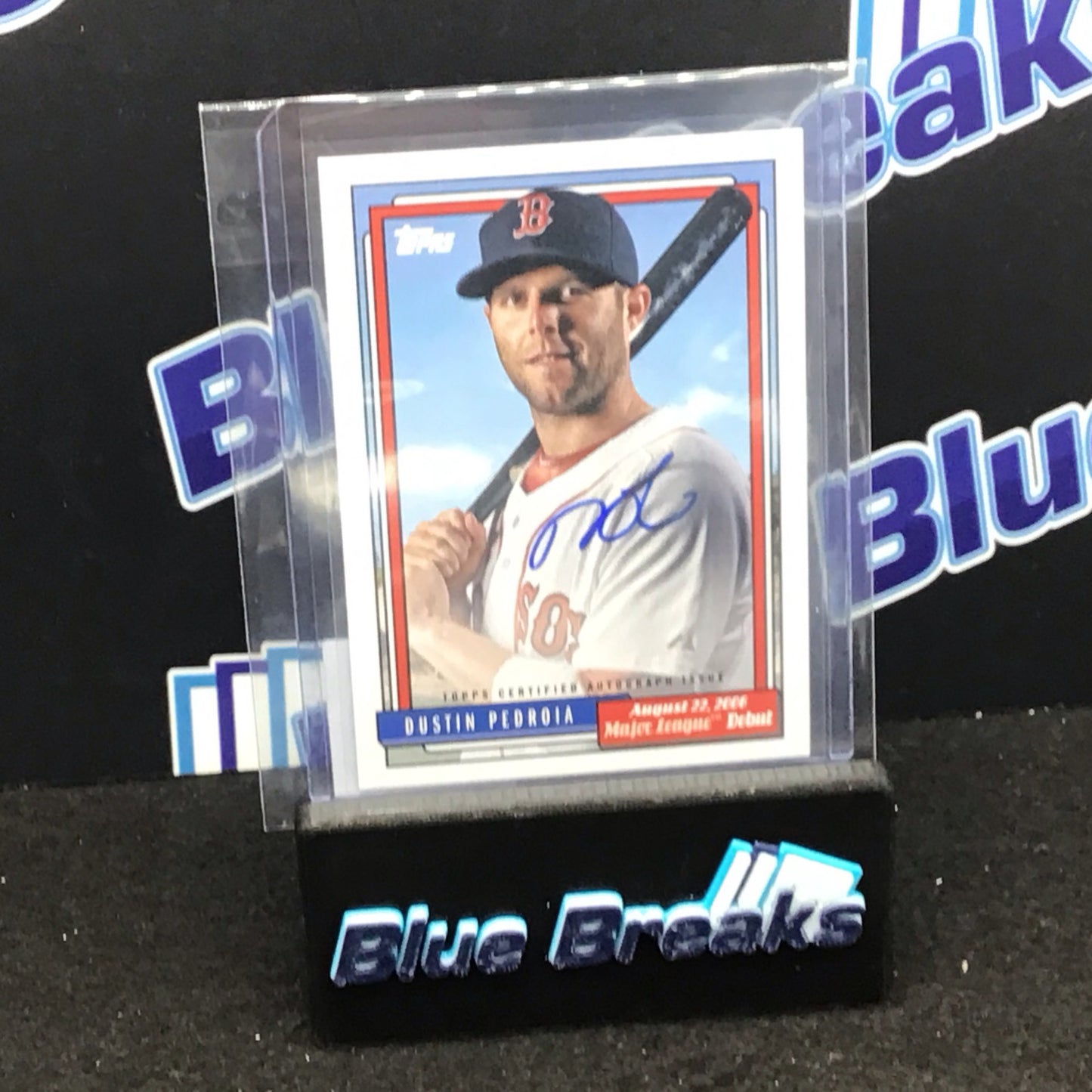 2002 Topps Archives 1992 Topps MLB debut Dustin Pedroia auto #72DB-DP Red Sox