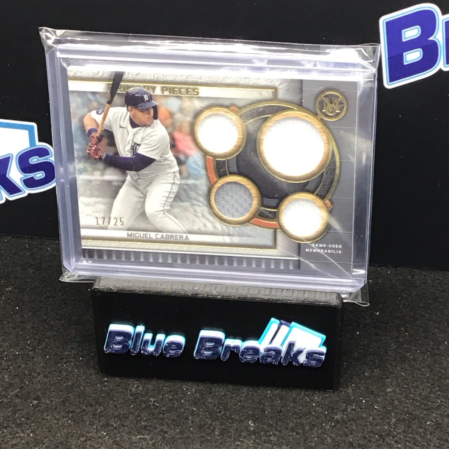 2023 Topps Museum Collection Primary Pieces quad relic Miguel Cabrera 17/25 #SPPPQR-MC Tigers
