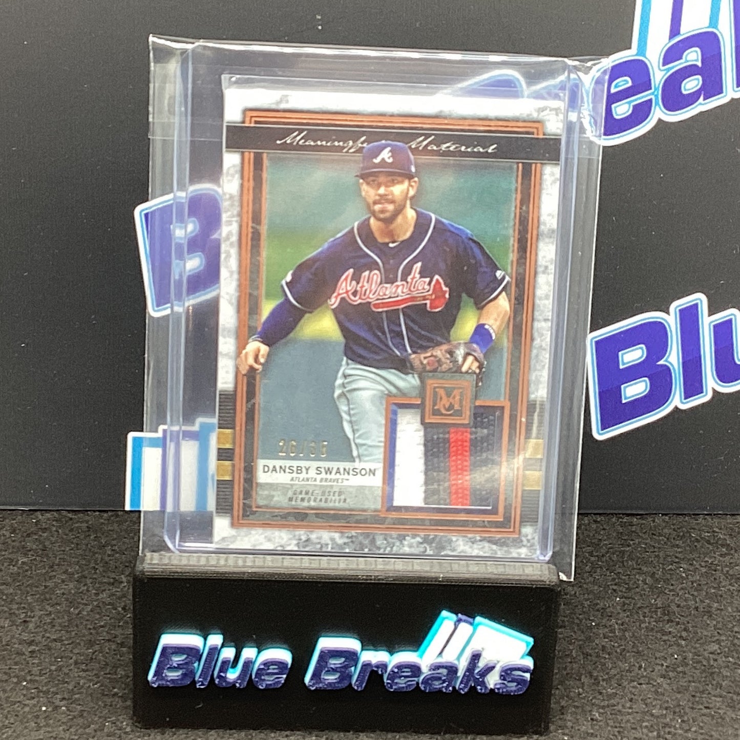 2020 Topps Museum Collection Meaningful Material Dansby Swanson 26/35 #MMR-DS Braves