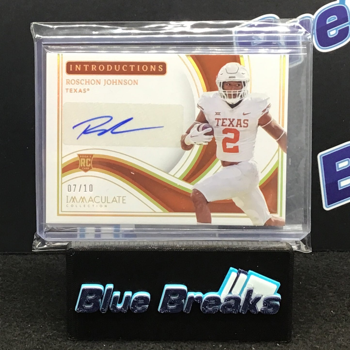 2023 Panini Immaculate Collection Collegiate Introductions Roschon Johnson 07/10 RC #II-RJO Bears