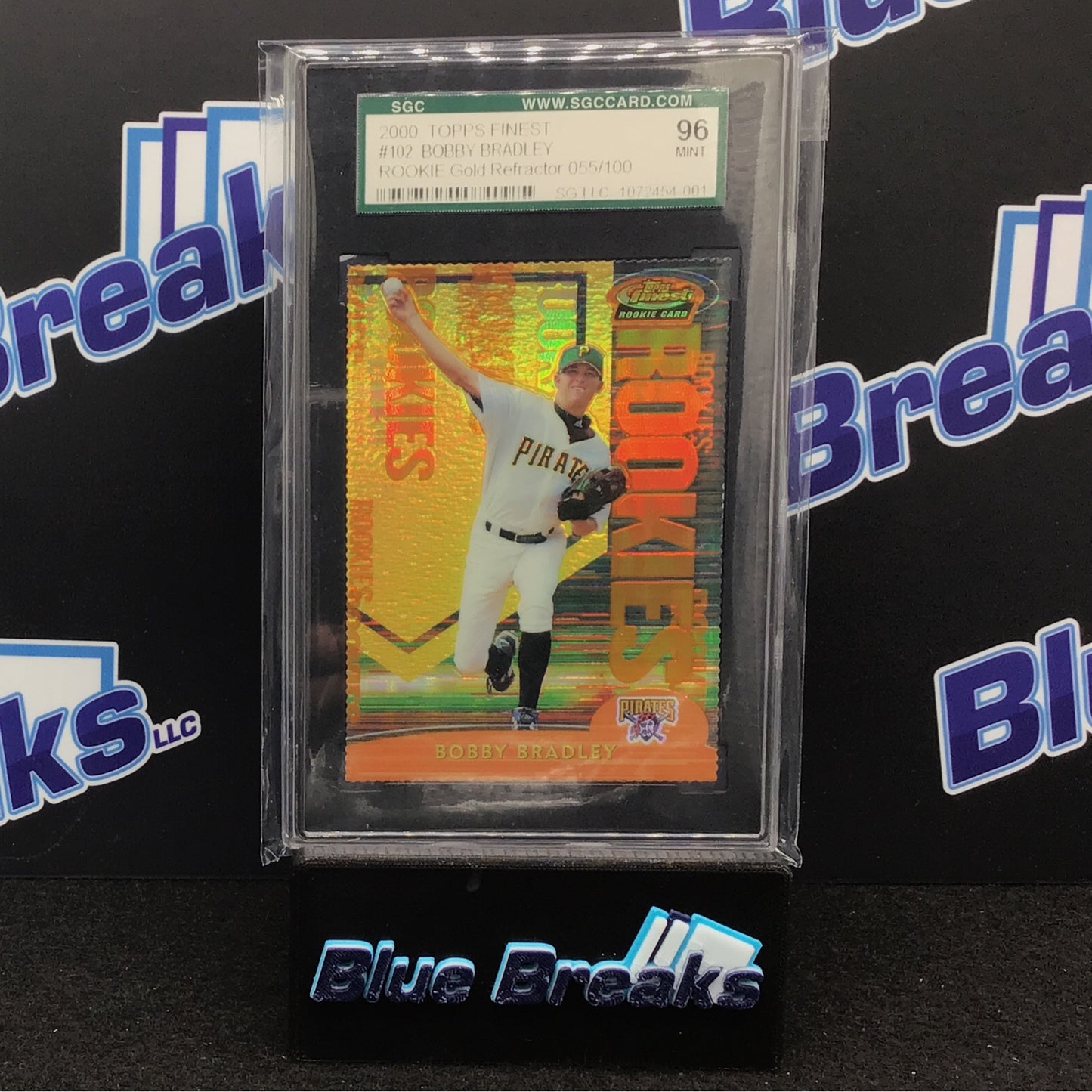 2000 Topps Finest - Bobby Bradley - Rookie Gold Refractors - 55/100 - Pittsburgh Pirates