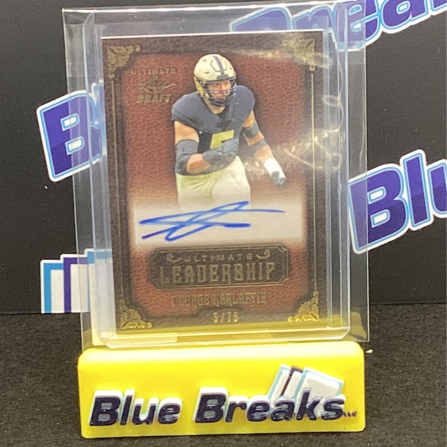 2022 Ultimate Leaf Draft Ultimate Leadership George Karlaftis auto 5/75 UL-GK1 - Kansas City Chiefs