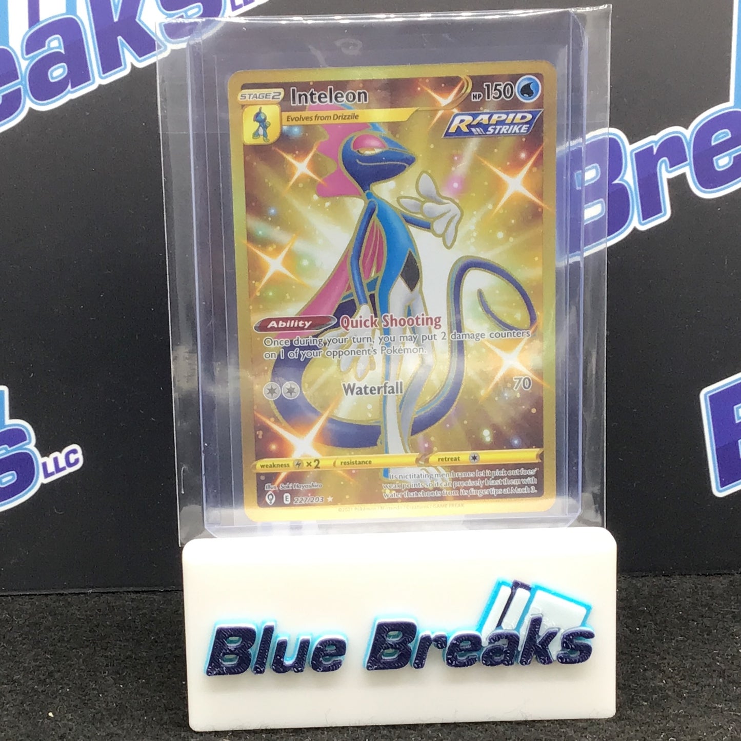 Inteleon 227/203 Secret Golden Rare Evolving Skies Pokémon