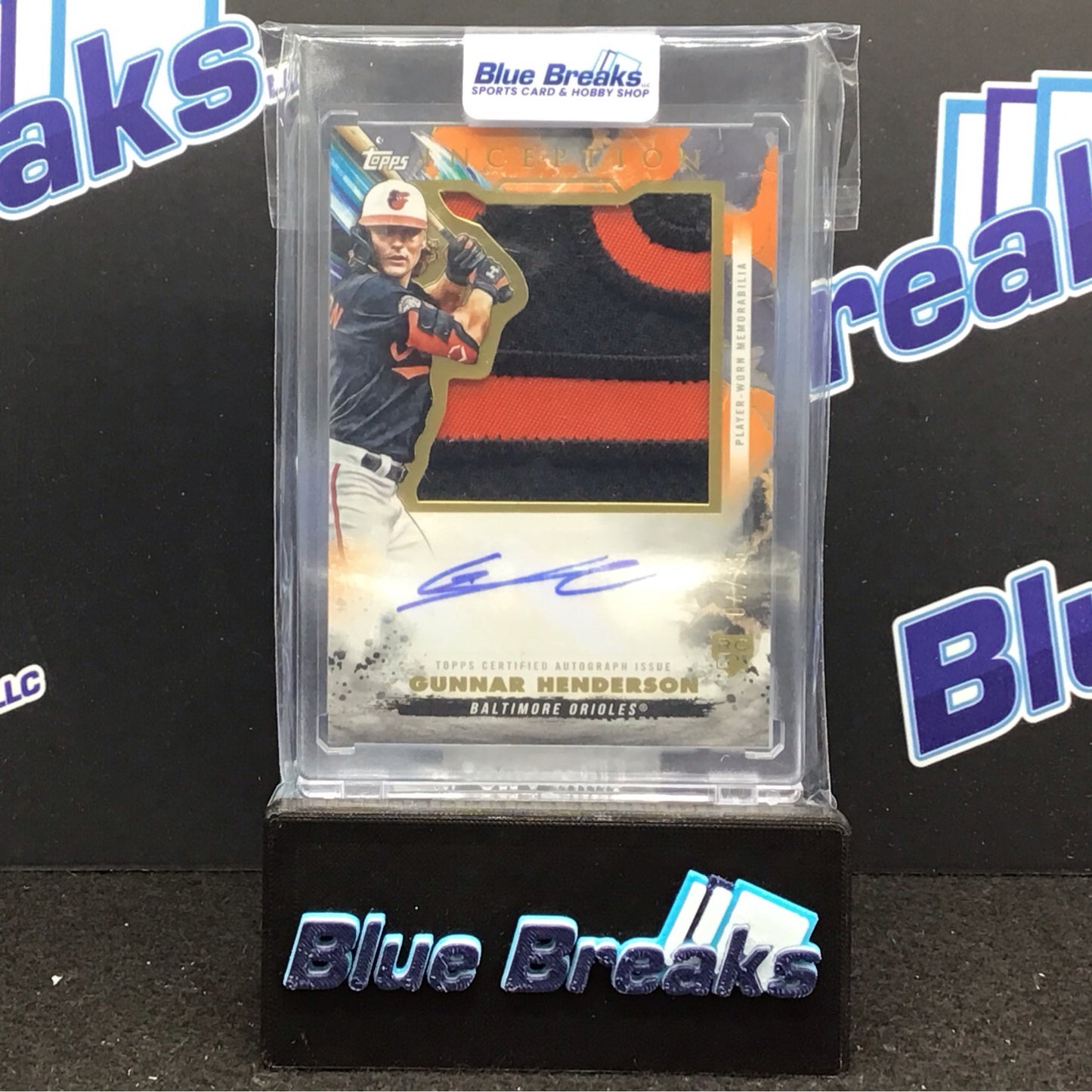 2023 Topps Inception orange Gunnar Henderson autograph jumbo patch 04/25 #IAJP-GH Orioles