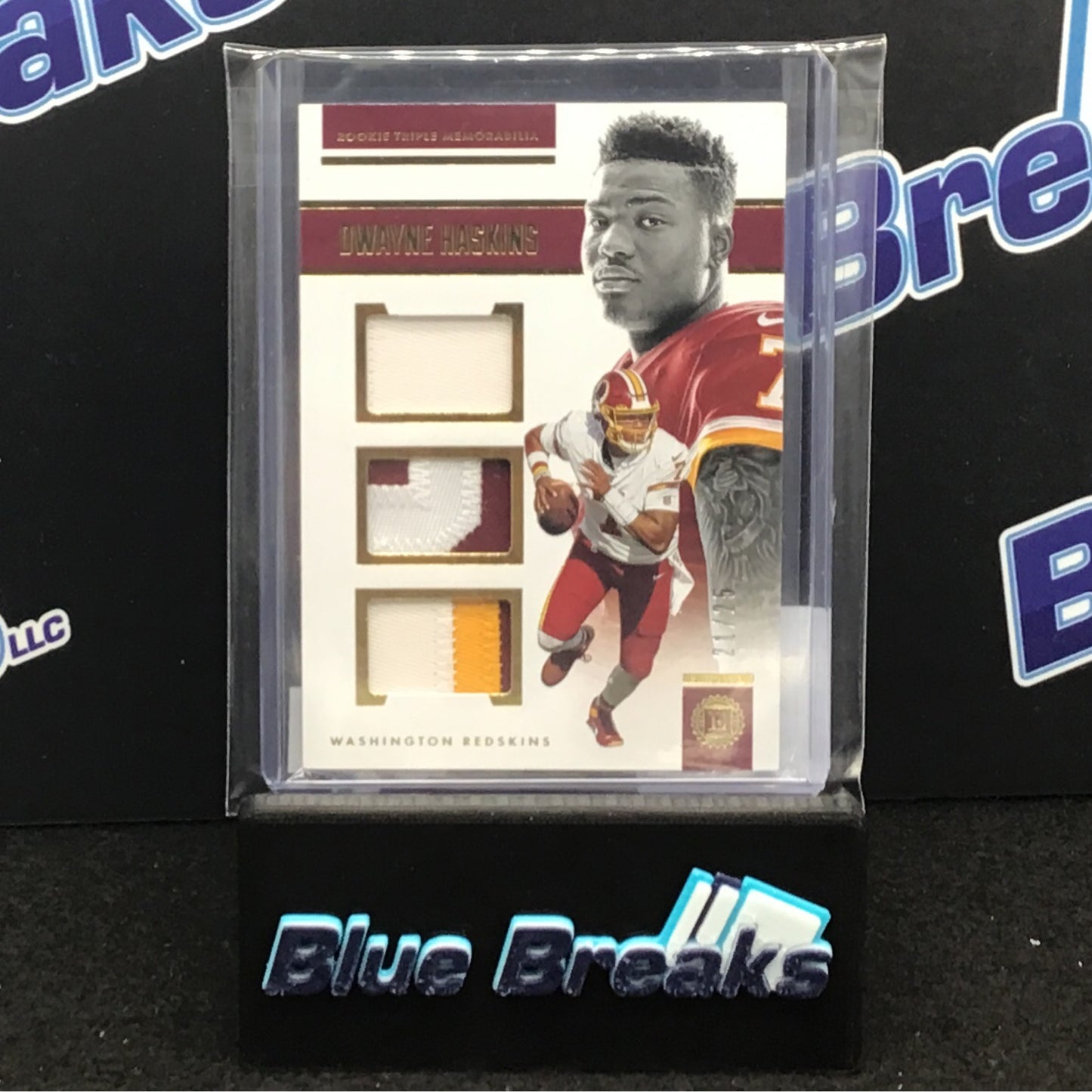 2019 Panini Encased Dwayne Haskins Rookie Triple Memorabilia Dwayne Haskins 21/25 #TR12 Commanders