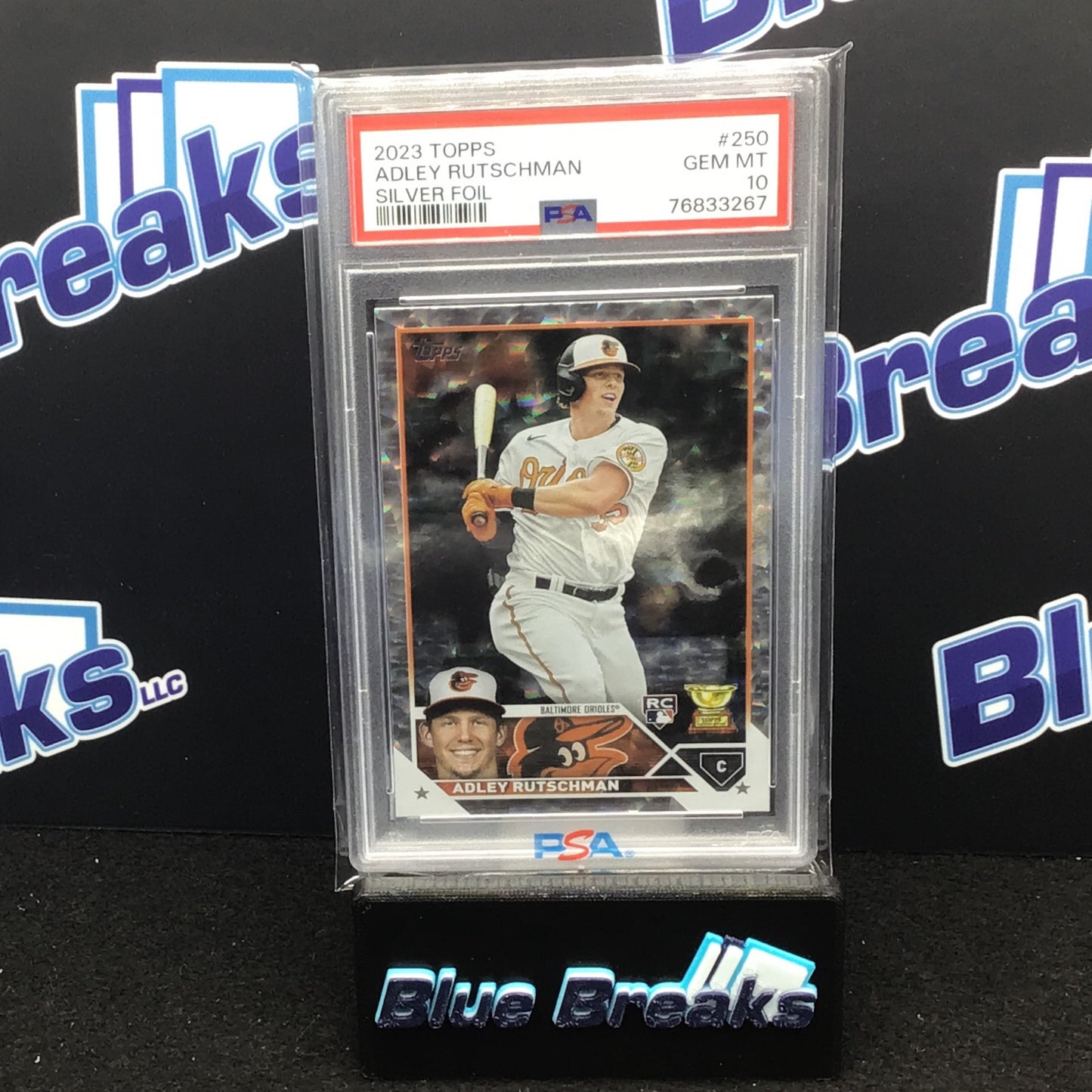 2023 Topps Silver Foil Adley Rutschman #250 PSA 10 Orioles