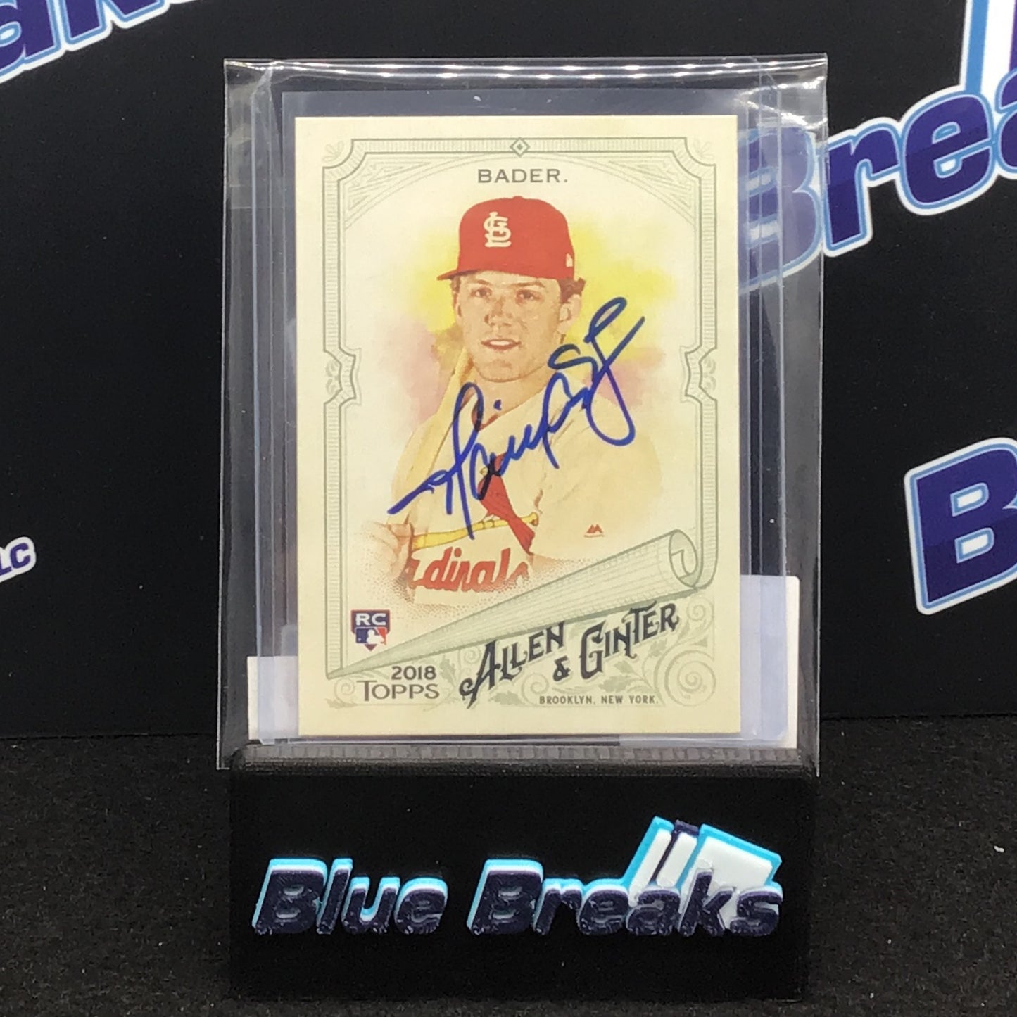 2018 Allen & Ginter Harrison Bader auto #319 Cardinals