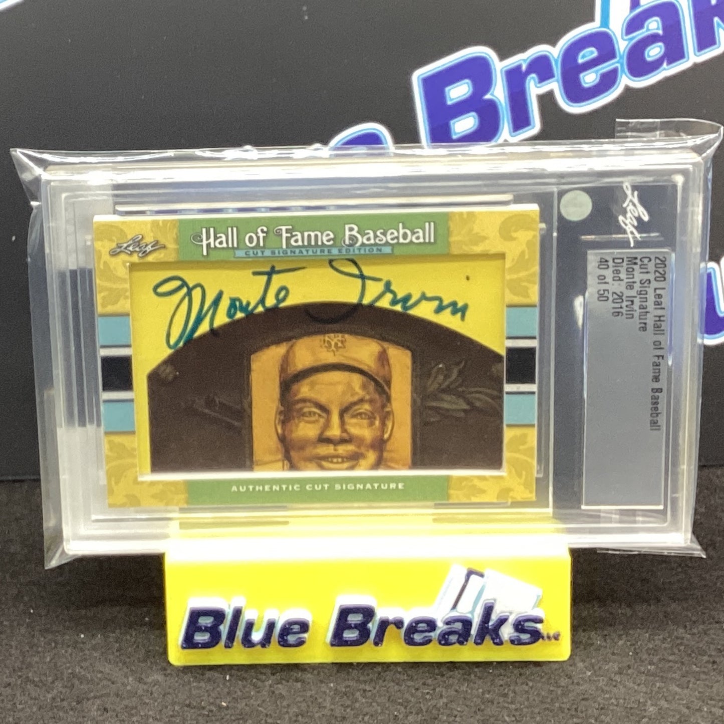 2020 Leaf Hall of Fame Cut Signature Monte Irvin 40/50