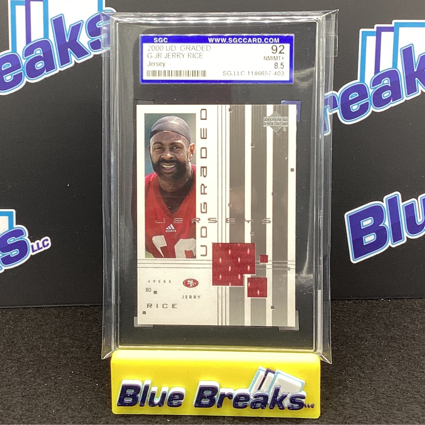 2000 UD Graded Jerry Rice Jersey SGC 8.5