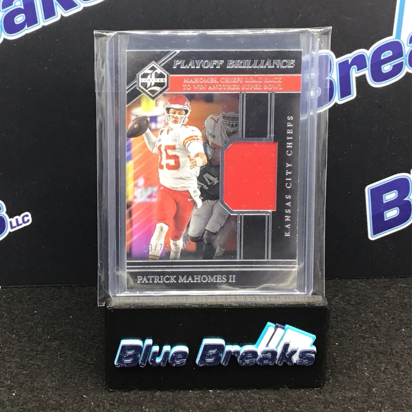 2023 Panini Limited Playoff Brilliance Patrick Mahomes II Relic 33/75 #PB-PMS Chiefs