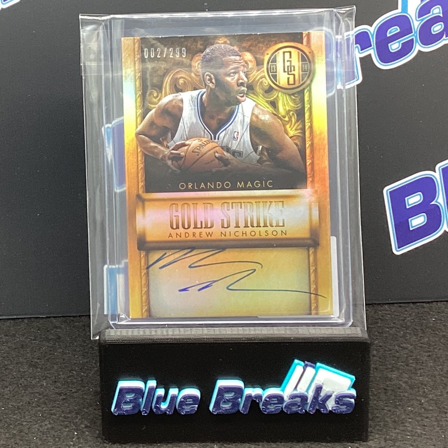 2013-14 Panini Gold Standard Gold Strike Andrew Nicholson auto 002/299 #46 Magic