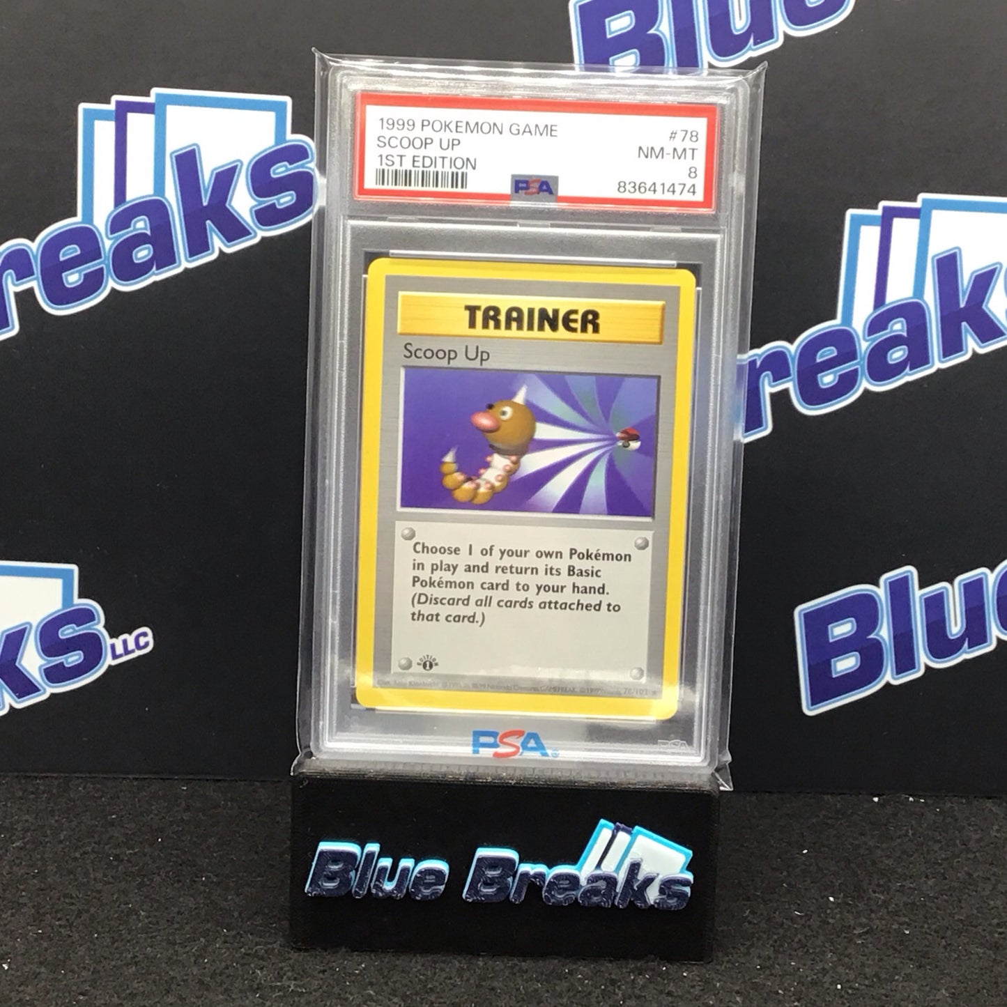 1999 Pokémon Game 1st Edition Scoop Up #78 PSA 8