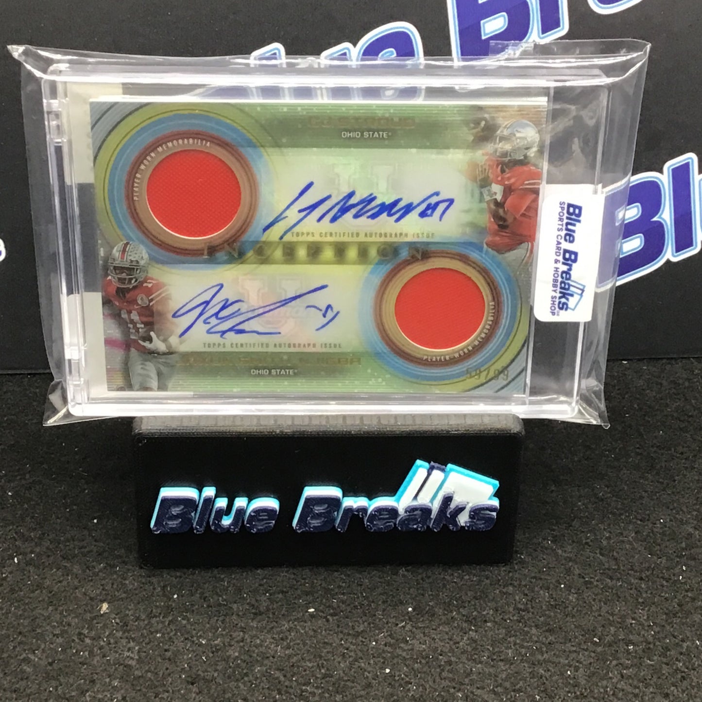 2022-23 Bowman University Inception CJ Stroud Jaxon Smith-Njigba 50/99 #DADR-SS Ohio State