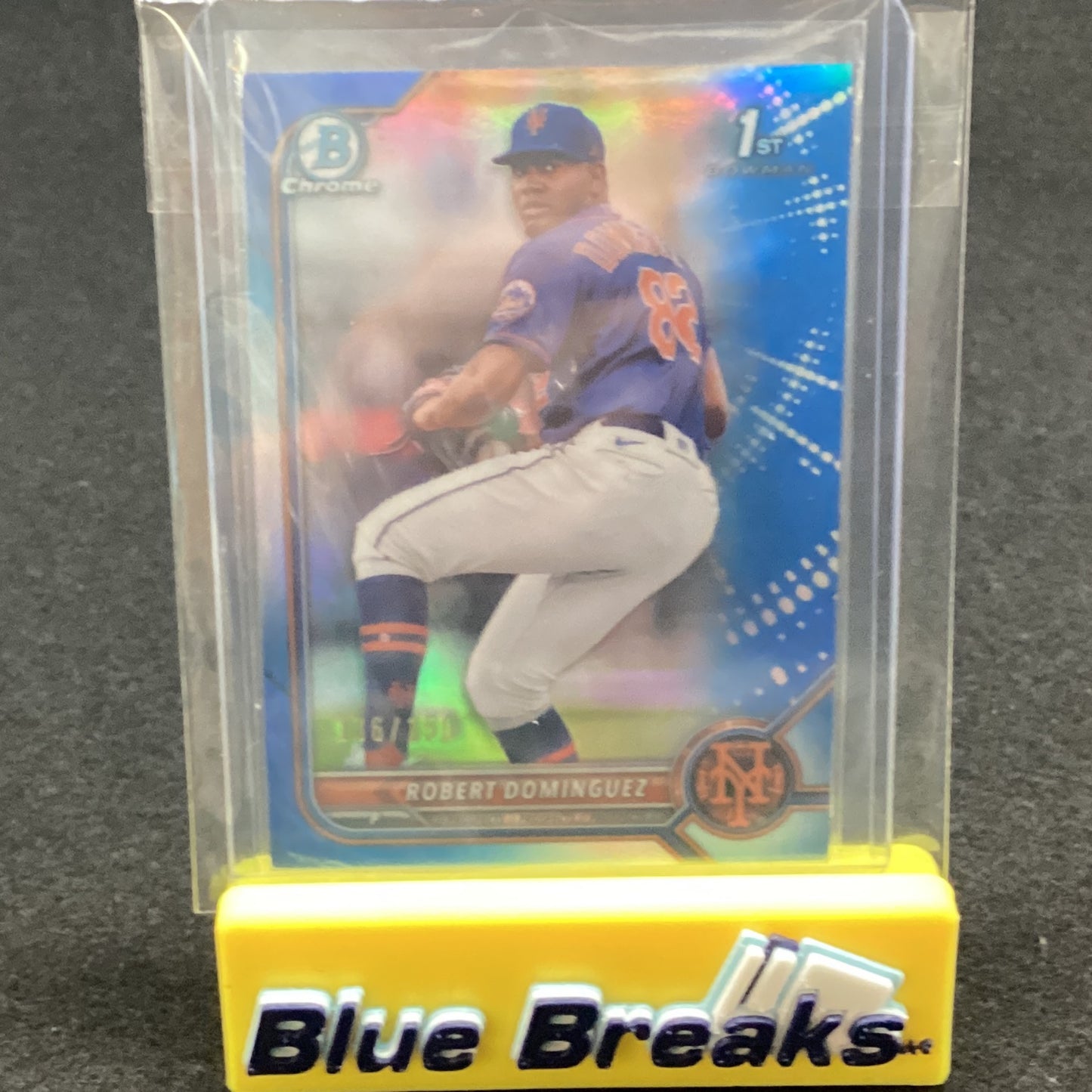 2022 Bowman Chrome 1st Blue Refractor Robert Dominguez 136/150 BCP-51