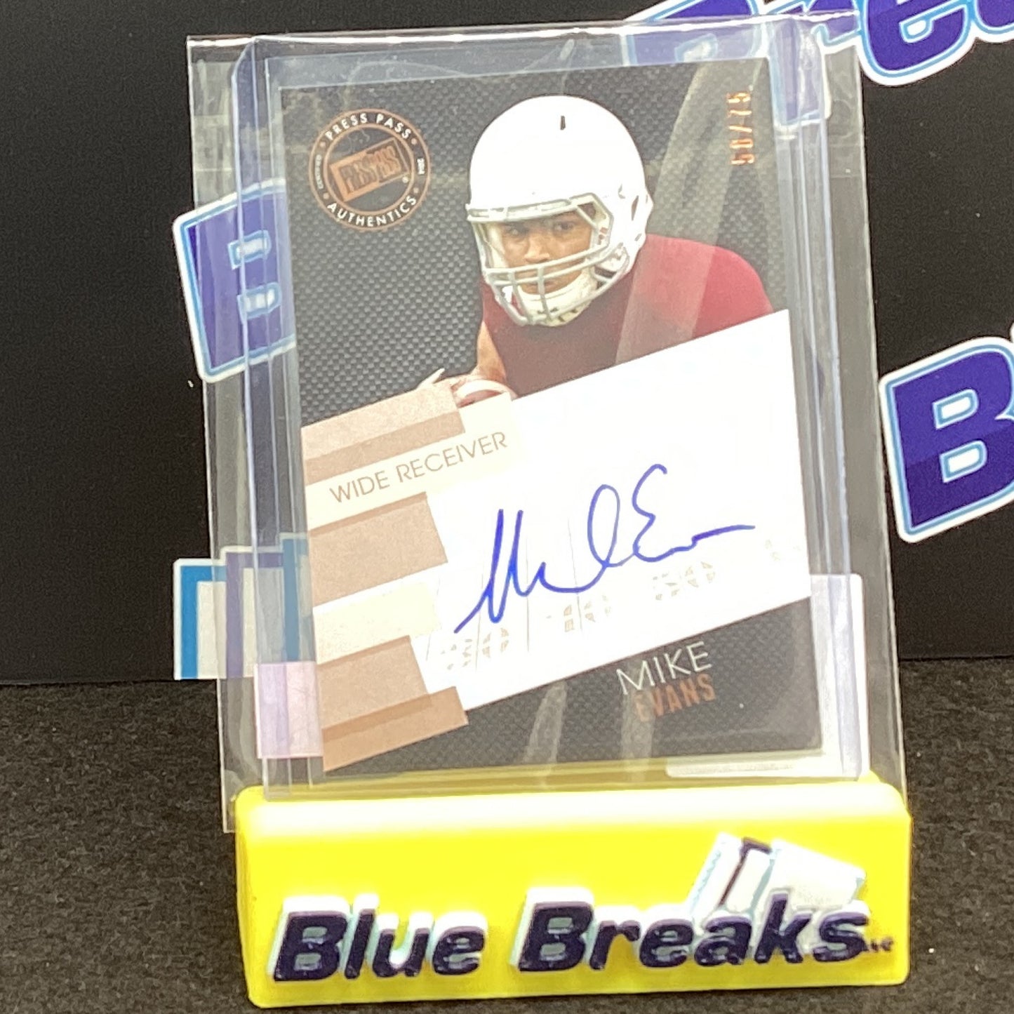 2014 Press Pass Authentics Mike Evans auto 58/75 PPS-ME
