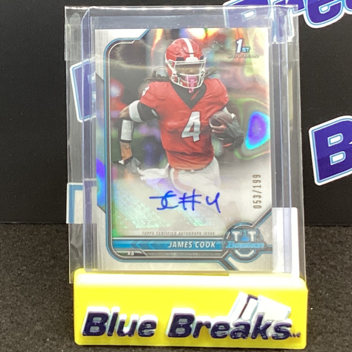 2022 Topps Bowman U 1st Bowman Lava James Cook auto 053/199 BCPA-JC - Buffalo Bills