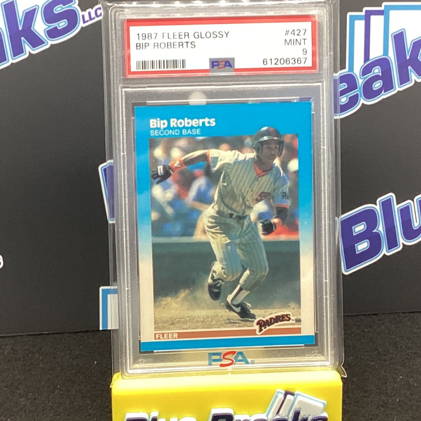 1987 Fleer Glossy - Bip Roberts #427 PSA 9