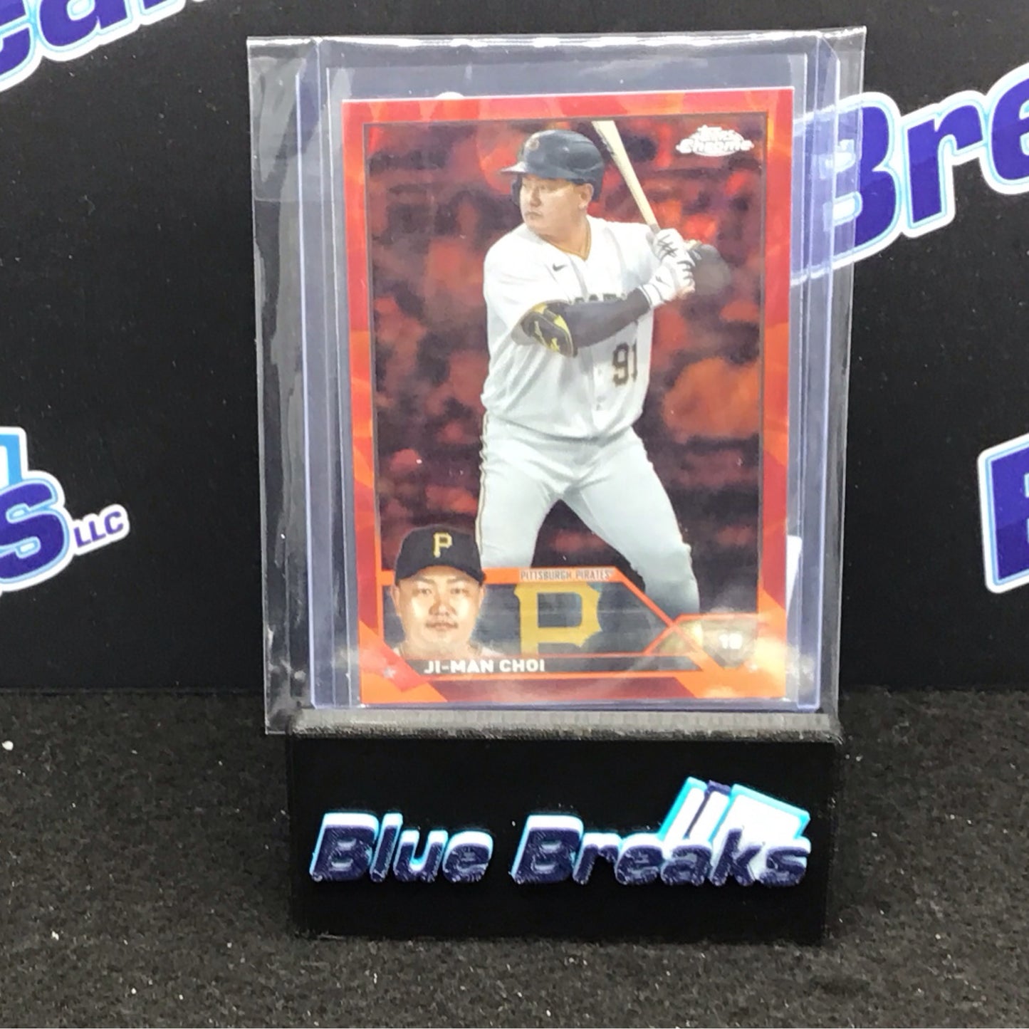 2023 Topps Chrome Update Red/Orange Lava Lamp Refractor Ji-Man Choi 10/10 #USC14 Pirates