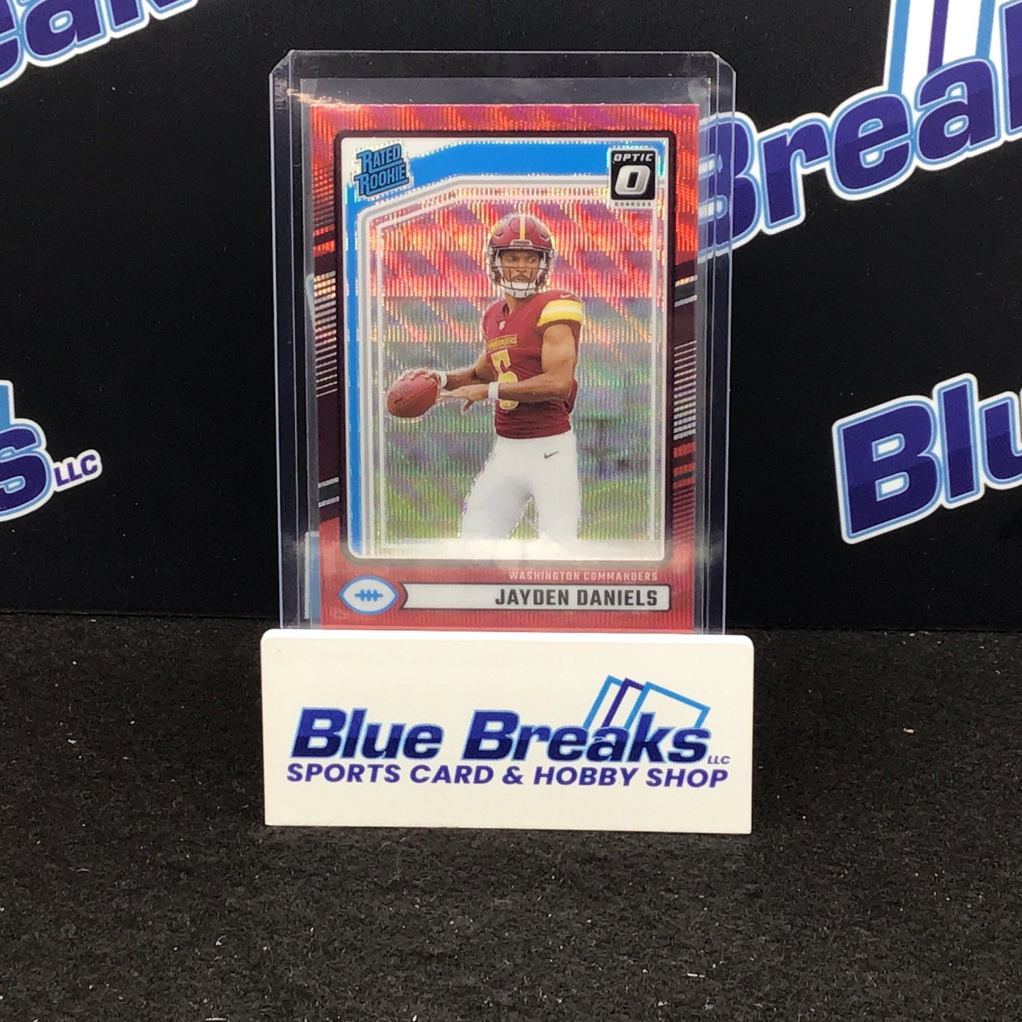 Jayden Daniels Donruss Optic Red Wave 389 Commanders