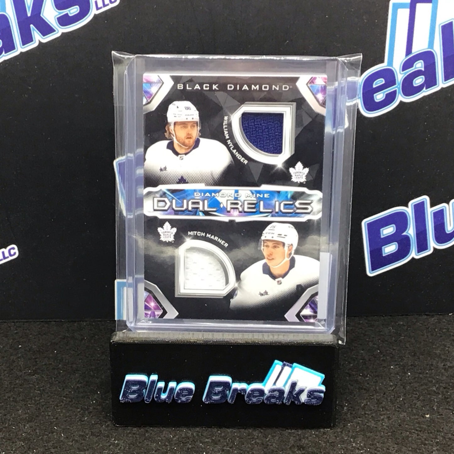 2023-24 Upper Deck Black Diamond Diamond Mine Dual Relics William Nylander Mitch Marner #DMDR-NM Maple Leaves