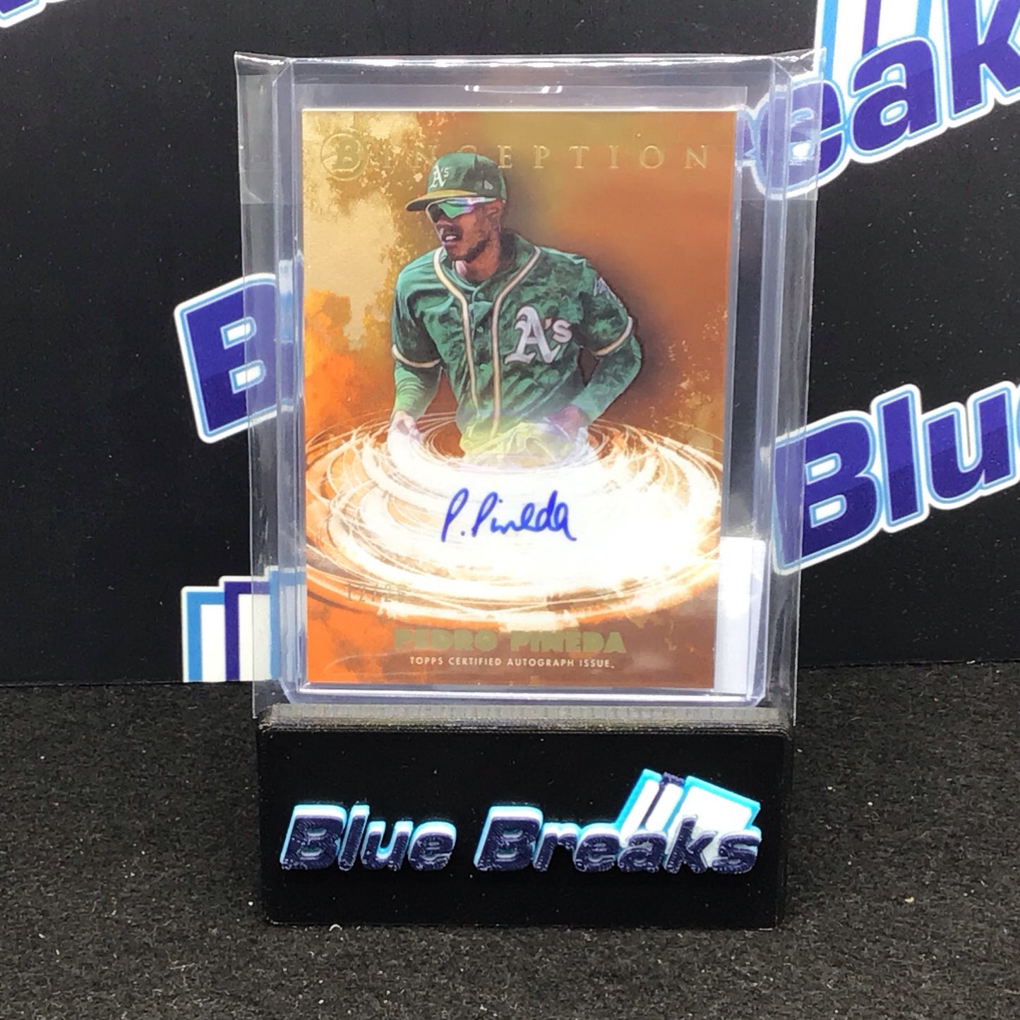 2021 Bowman Inception Primordial Prospects Auto Pedro Pineda 12/25 #PPA-PP Oakland A's
