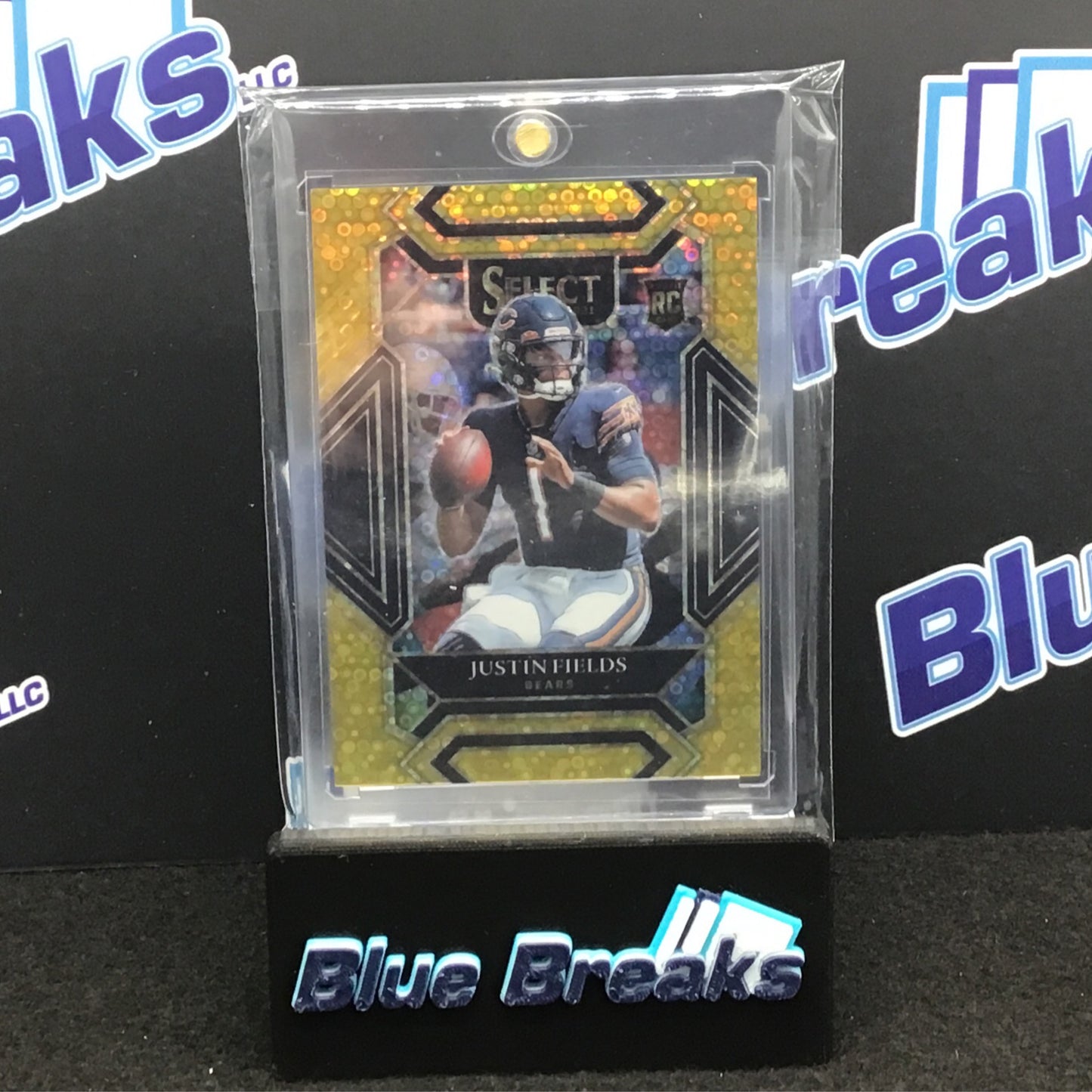 2021 Panini Select Prizm Club Level Gold Disco Justin Fields 01/10 #250 Bears