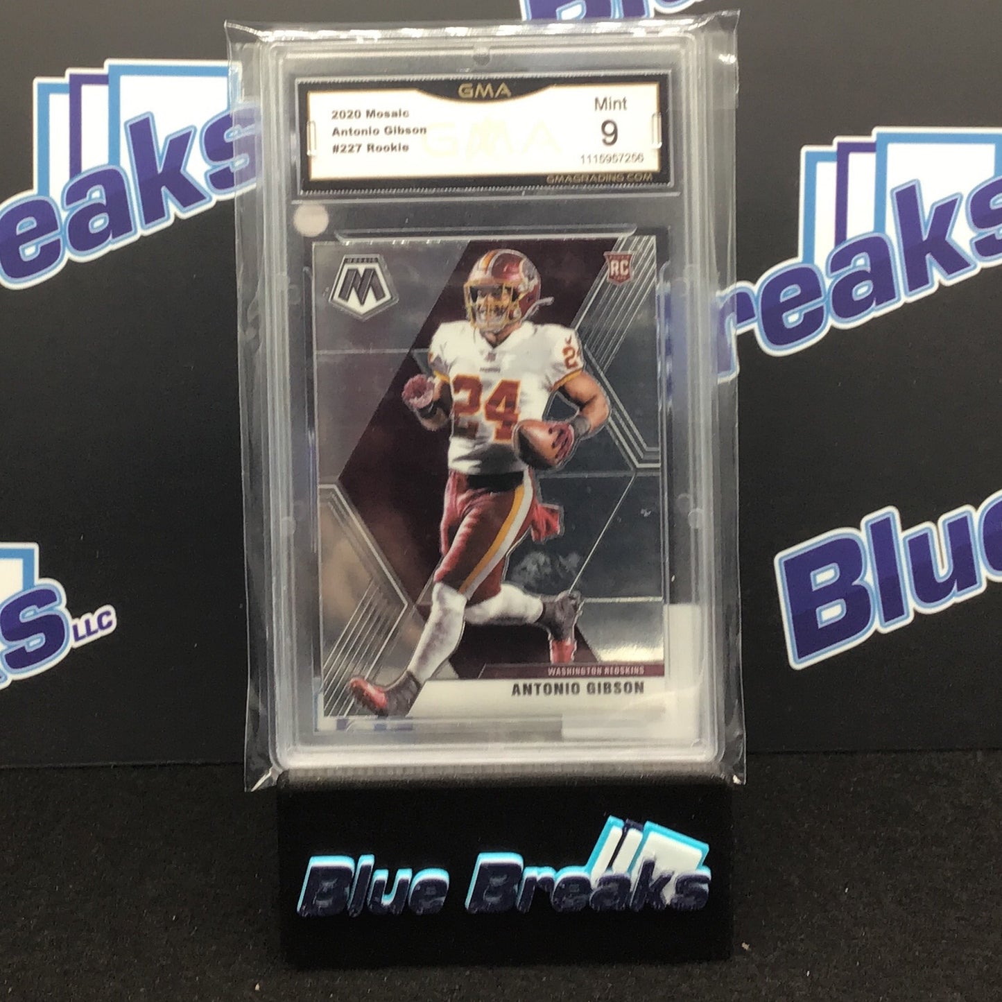 2020 Panini Mosaic Antonio Gibson RC #227 GMA 9 Commanders