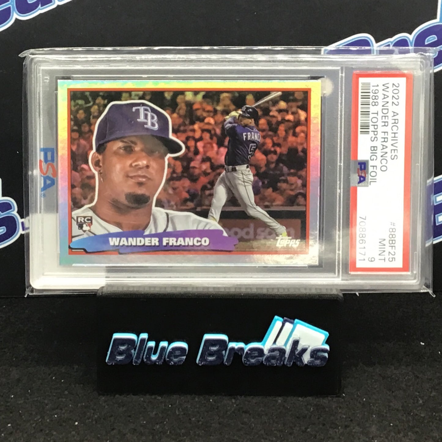 2022 Archives 1988 Topps Big Foil Wander Franco #88BF-25 PSA 9 Rays