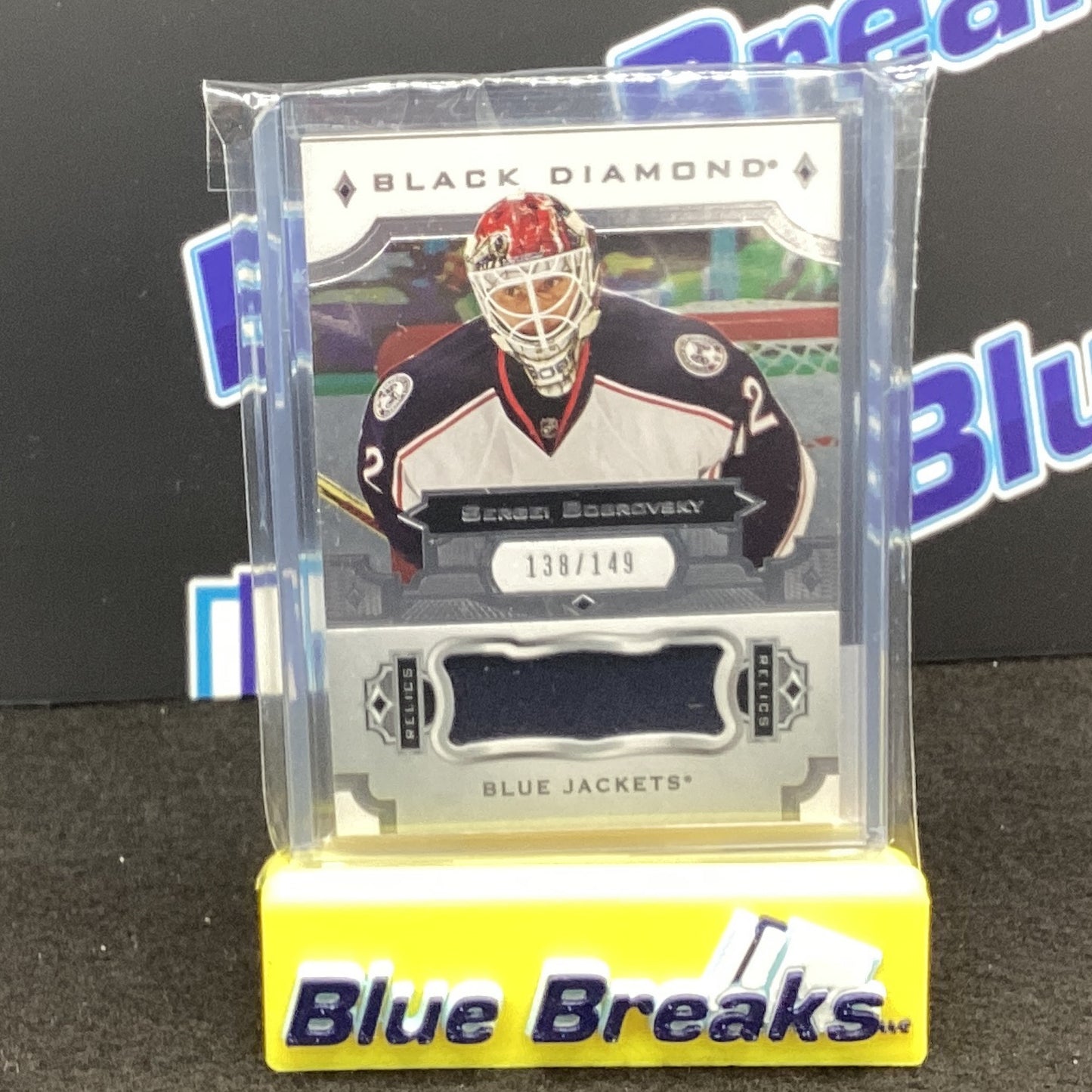 2017-18 Black Diamond Sergei Bobrovsky relic 138/149 BDB-SB