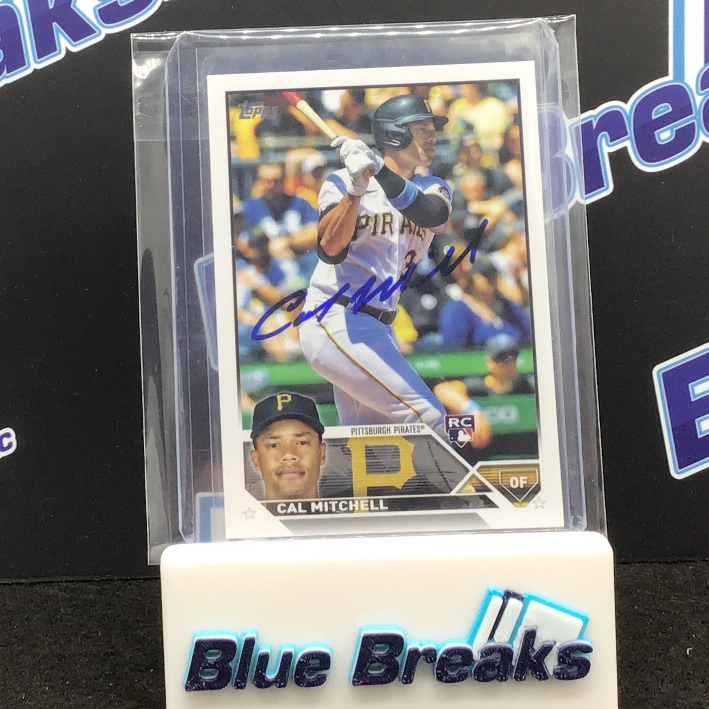 2023 Topps - Series One - Cal Mitchell - In Person Auto - No Cert - Pittsburgh Pirates