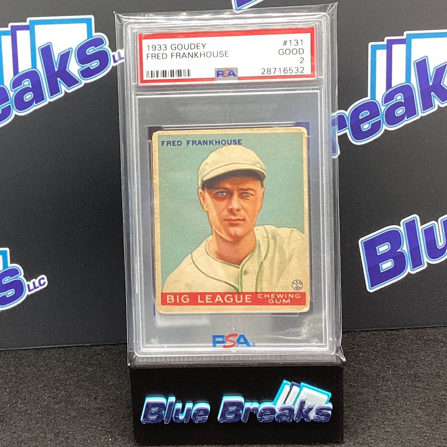 1933 Goudey Fred Frankhouse PSA 2 #131 Boston Braves
