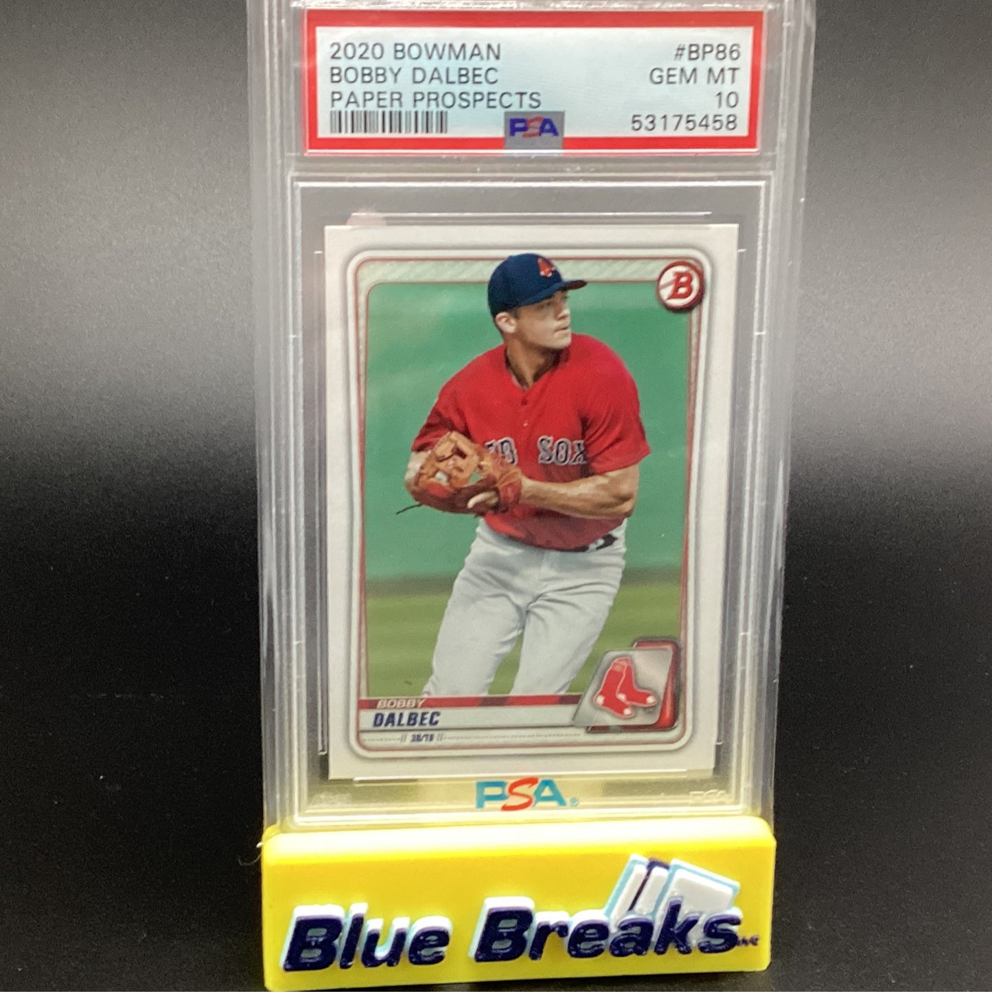2020 Bowman Paper Prospects Bobby Dalbec PSA 10 Red Sox