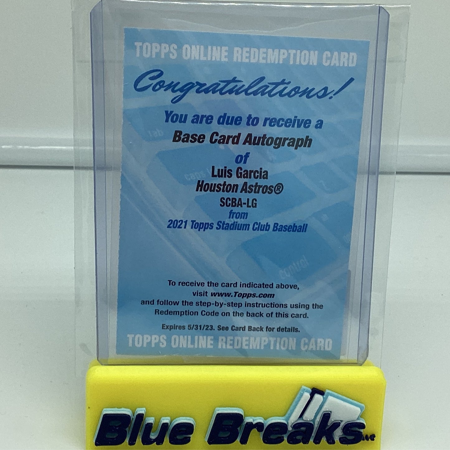 2021 Stadium Club - Luis Garcia Redemption