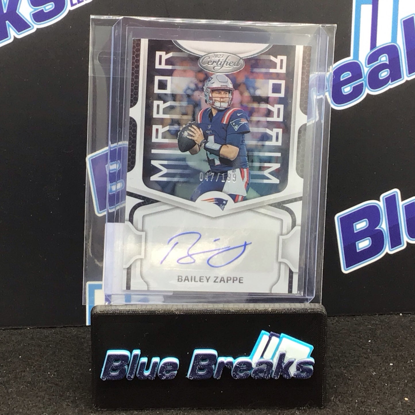 2023 Panini Certified Mirror Bailey Zappe auto 047/199 #MS70 Patriots