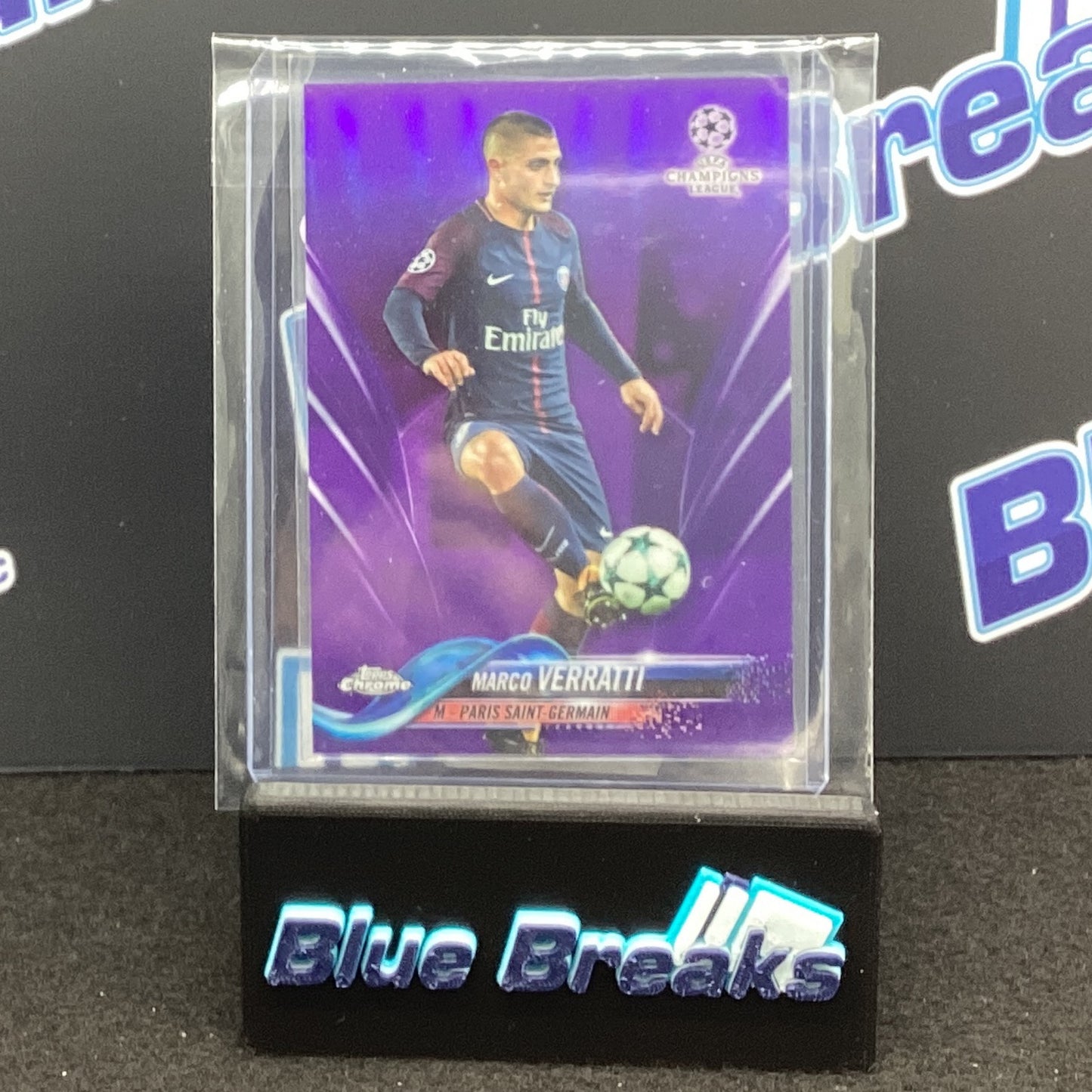 2018 Topps Chrome UEFA Champions League Purle Marco Verratti 037/250 #64 PSG