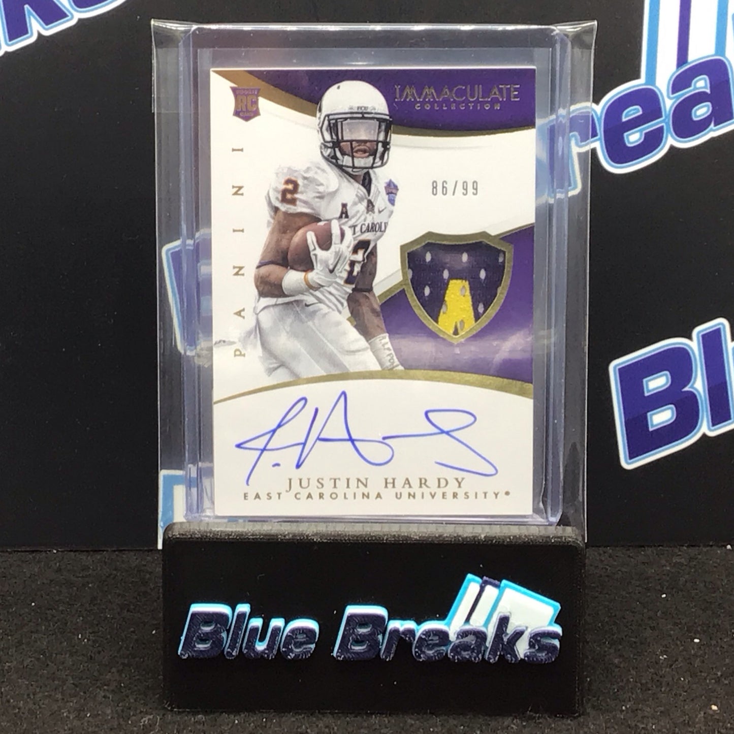 2015 Panini Immaculate Justin Hardy relic auto 86/99 RC #335 Falcons