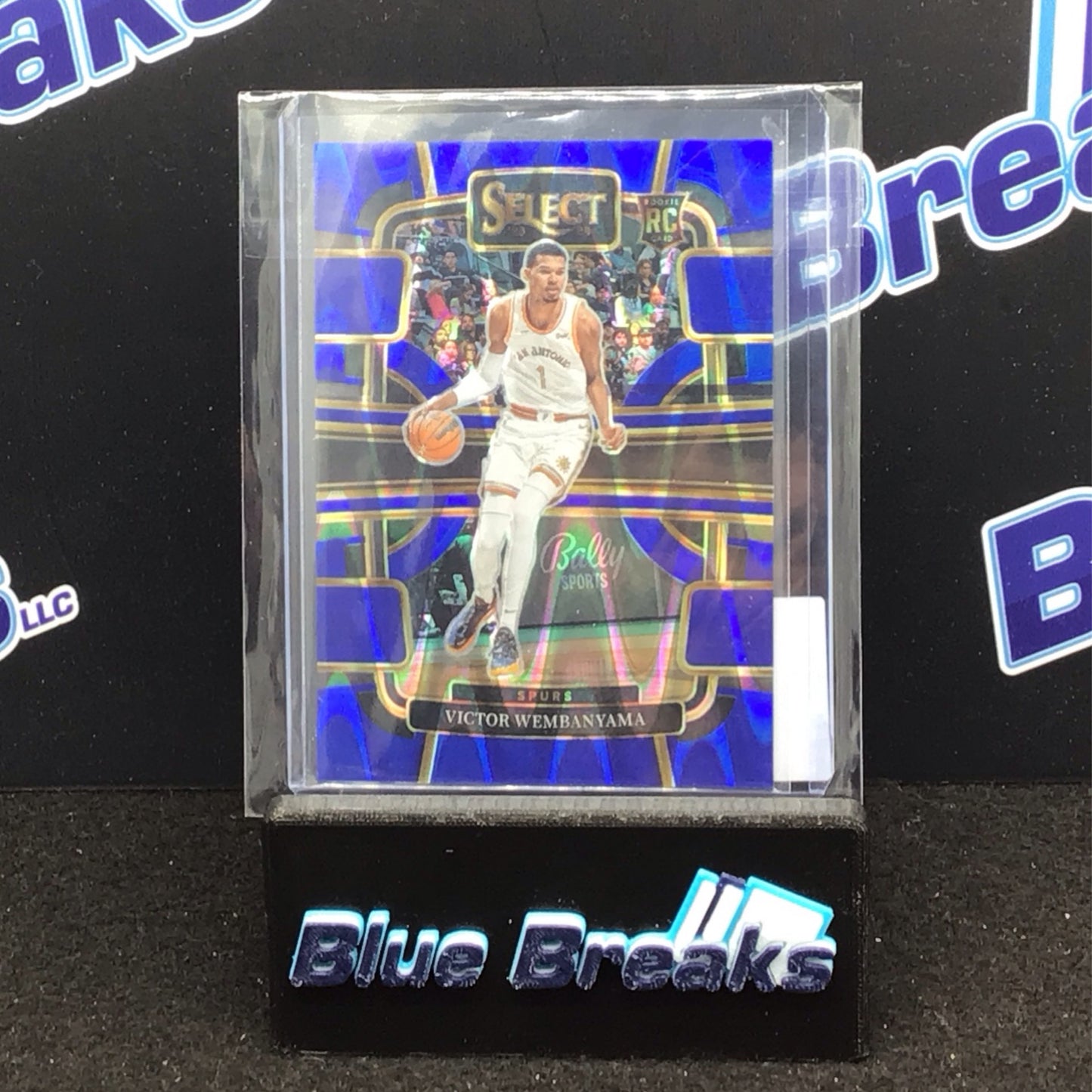 2023-24 Panini Select Blue Wave Prizm Victor Wembanyama 80/99 RC #87 Spurs