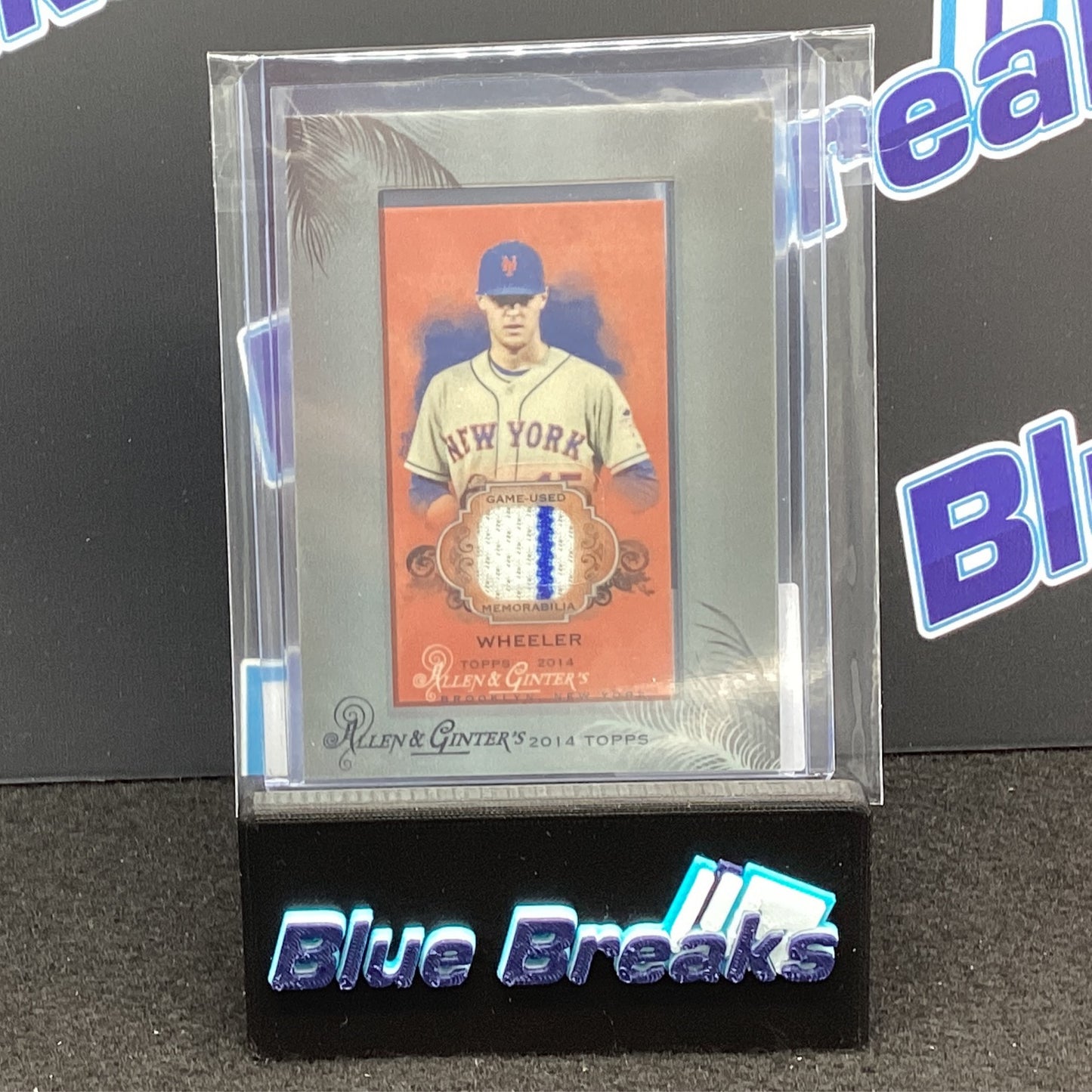 2014 Allen & Ginter Zack Wheeler mini relic #RB-ZWH Mets